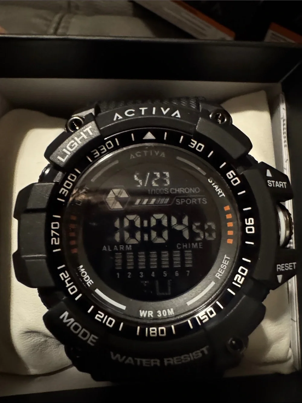 Ativa Black Digital Sport Watch with Multi-Function Display